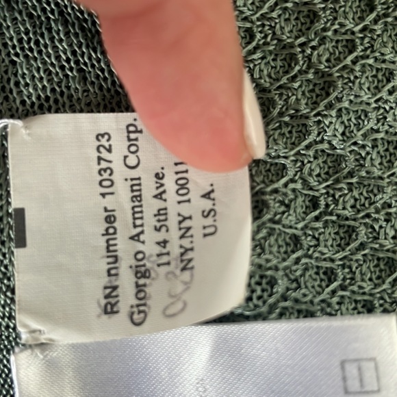 Giorgio Armani knit camisole tank top sz 42 green t back size 4ish - Picture 8 of 8